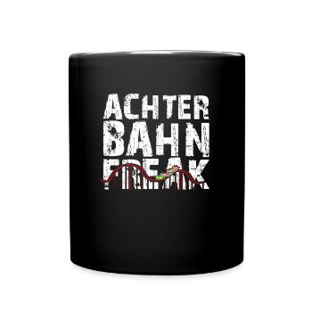 Achterbahn Retro Rollercoaster Freizeitpark Spruch - Tasse einfarbig - Schwarz - Vorne