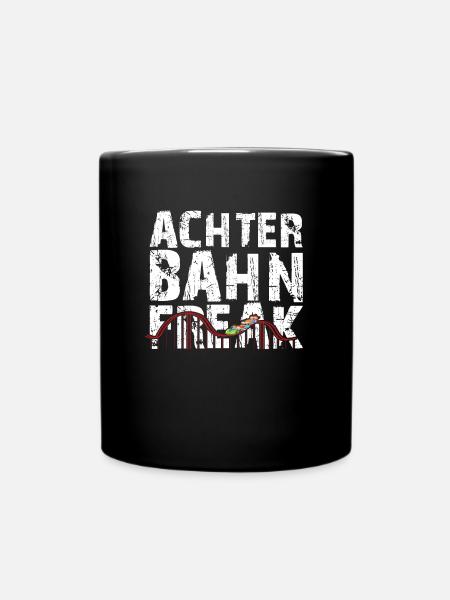 Achterbahn Retro Rollercoaster Freizeitpark Spruch - Tasse einfarbig - Schwarz