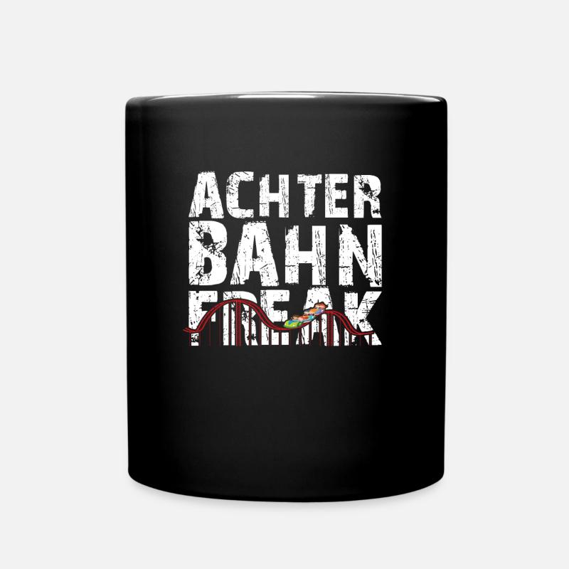 Achterbahn Retro Rollercoaster Freizeitpark Spruch - Tasse einfarbig - Schwarz