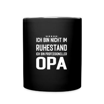 Professioneller Opa Rente Senior Ruhestand - Tasse einfarbig - Schwarz - Vorne