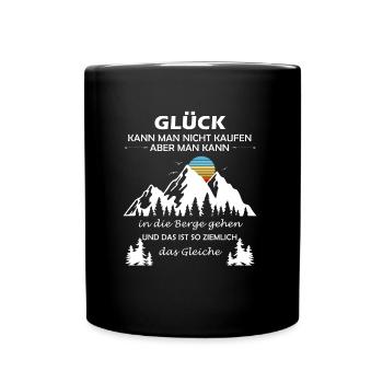 Glück kann man nicht kaufen aber man kann in die B - Tasse einfarbig - Schwarz - Vorne