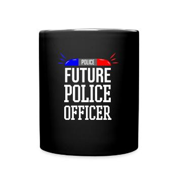 Zukünftiger Polizist - Tasse einfarbig - Schwarz - Vorne