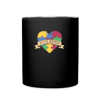 Autistic and proud - Tasse einfarbig - Schwarz - Vorne