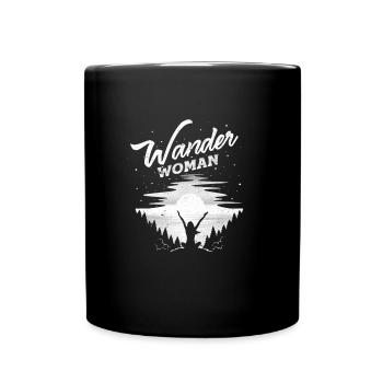 WANDER WOMAN Wandern - Tasse einfarbig - Schwarz - Vorne
