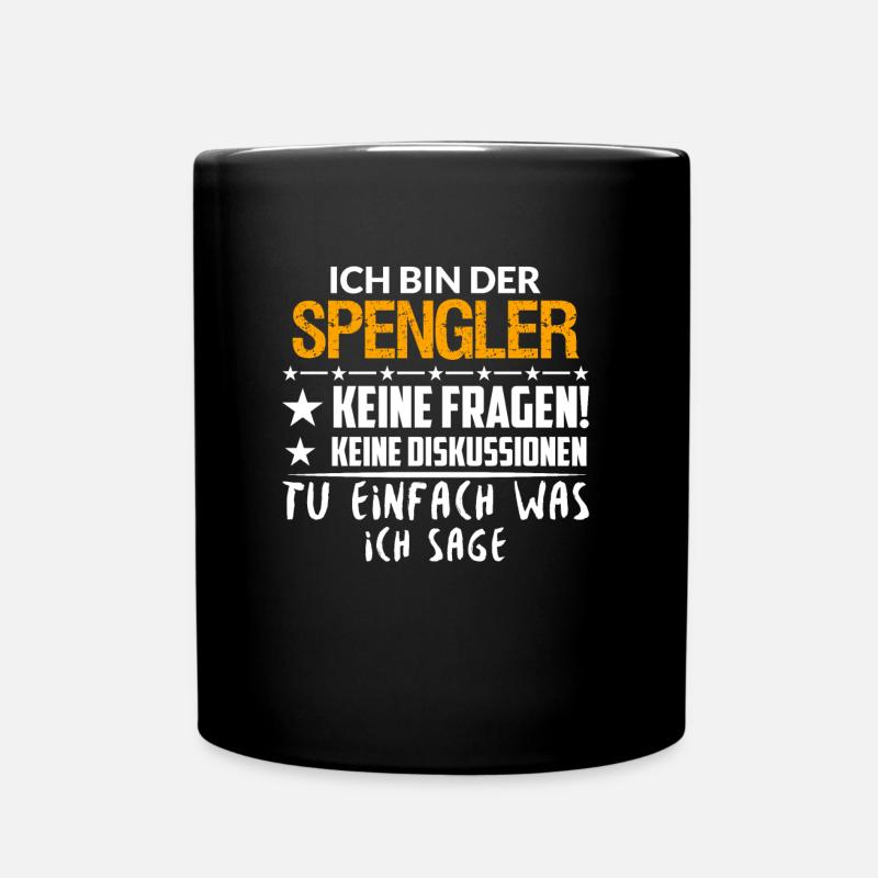 Klempner Spengler Installateur Azubi Geschenkidee - Tasse einfarbig - Schwarz