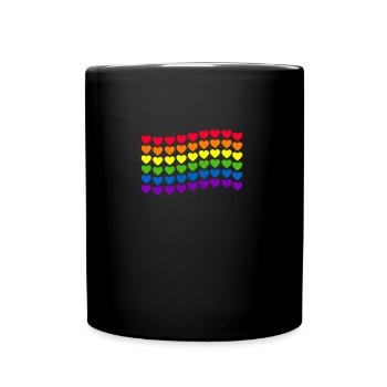 Rainbow flag LGBT - Full Colour Mug - black - Front