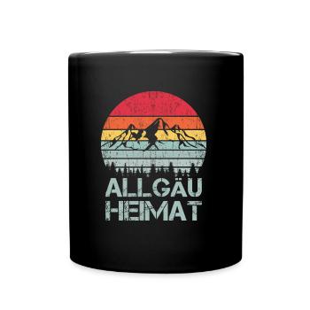 Allgäu Alpen Allgäuer Geschenkidee Spruch - Tasse einfarbig - Schwarz - Vorne