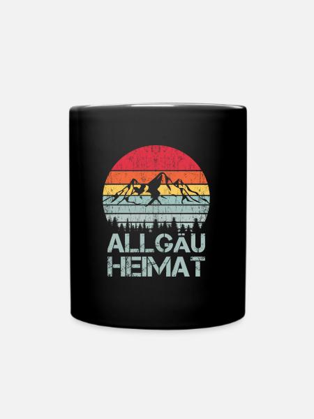 Allgäu Alpen Allgäuer Geschenkidee Spruch - Tasse einfarbig - Schwarz
