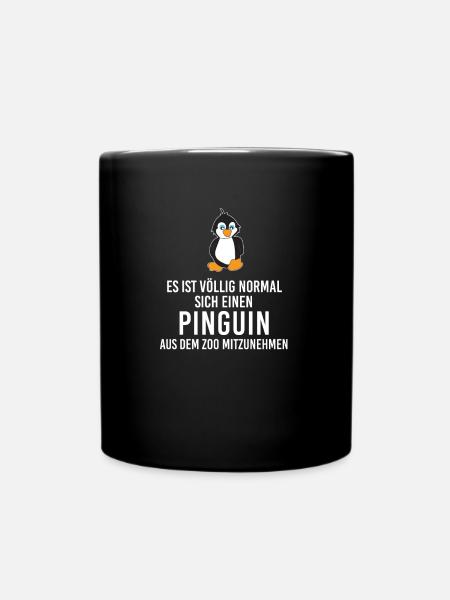Pinguin Penguin kalt Eis Schn funny witzig Humor - Tasse einfarbig - Schwarz