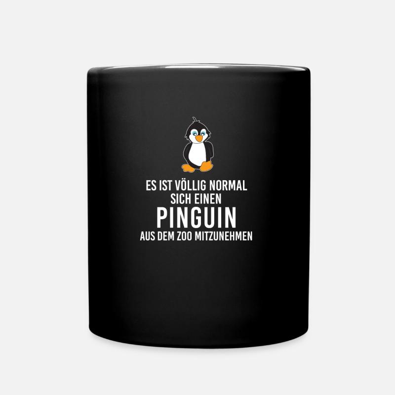 Pinguin Penguin kalt Eis Schn funny witzig Humor - Tasse einfarbig - Schwarz