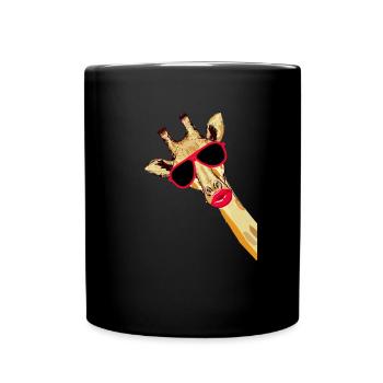 Giraffe Fun for women and girls - Full Colour Mug - black - Front