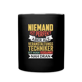 Veranstaltungstechniker Veranstaltungstechnik - Tasse einfarbig - Schwarz - Vorne