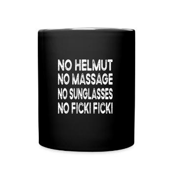 Helmut Mallorca Party Outfit Sonnenbrillen - Tasse einfarbig - Schwarz - Vorne