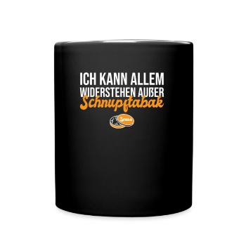 Schnupftabak Geschenk - Tasse einfarbig - Schwarz - Vorne