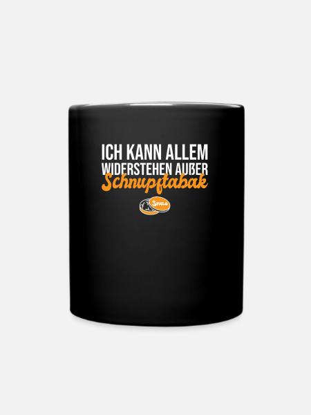 Schnupftabak Geschenk - Tasse einfarbig - Schwarz