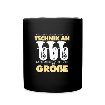 Tuba nicht auf die Technik Blasmusik Tubist Tuba - Tasse einfarbig - Schwarz - Vorne
