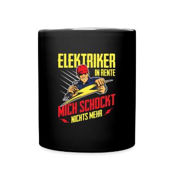 Électricien à la retraite, rien de plus choquant de cadeau - Mug uni - noir - Devant