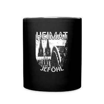 Heimat Jeföhl Köln Dom Domstadt Deutz Kölle Gefühl - Tasse einfarbig - Schwarz - Vorne