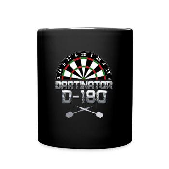 Darts Dartinator D-180 One hundred Eighty Sport - Tasse einfarbig - Schwarz - Vorne