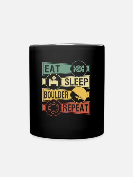 Bouldern - Tasse einfarbig - Schwarz
