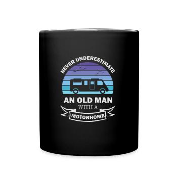 Retired senior motor home - Full Colour Mug - black - Front