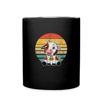 Cow Cow Cows Farm Dairy farmer Farmer Farmer - Full Colour Mug - black - Front