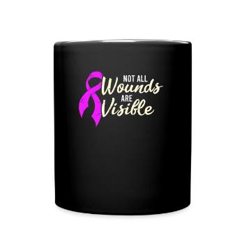 Häusliche Gewalt Bewusstsein Monat Shirt - Tasse einfarbig - Schwarz - Vorne