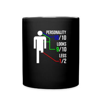 Invalidité de cadeau d'amputation de jambe - Mug uni - noir - Devant