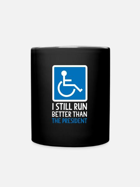 Rollstuhlfahrer lustiger Spruch - Tasse einfarbig - Schwarz