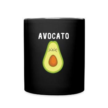 Avocado Guacamole Love Vegan Fan Men Gift - Full Colour Mug - black - Front