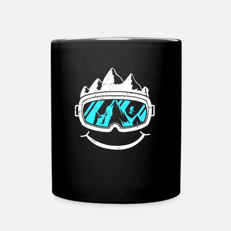 Snowboard Ski Urlaub Lächeln Apres Ski Geschenk - Tasse einfarbig - Schwarz