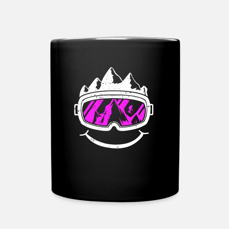 Snowboard Ski Urlaub Lächeln Apres Ski Geschenk - Tasse einfarbig - Schwarz