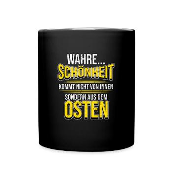 Osten Spruch Lustig DDR Mauerfall Berlin Geschenk - Tasse einfarbig - Schwarz - Vorne