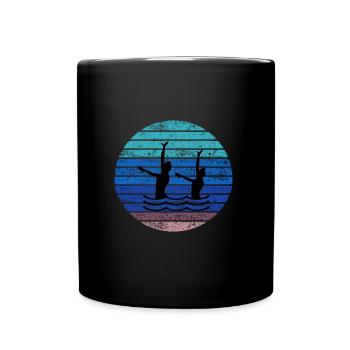 Synchronized swimming Artistic girls - Full Colour Mug - black - Front