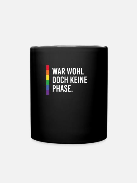 Rainbow Regenbogen Lesbe Pride LGBTQ Kleidung Mann - Tasse einfarbig - Schwarz