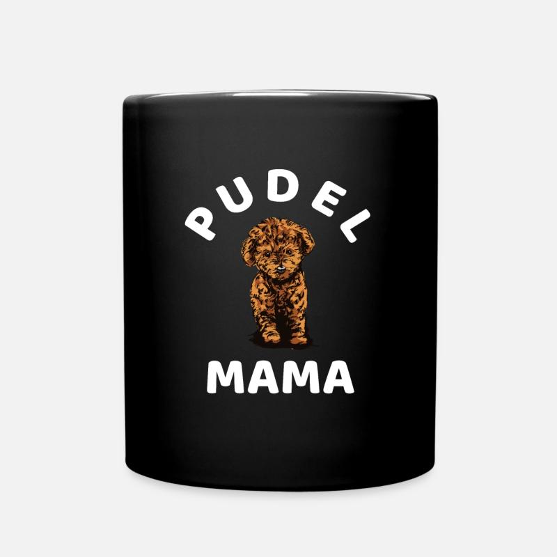 Pudel - Tasse einfarbig - Schwarz