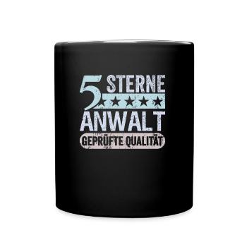 Anwalt Lustiger Spruch - Tasse einfarbig - Schwarz - Vorne