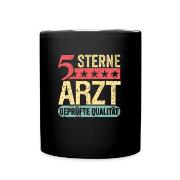 Lustiger Arzt Spruch - Tasse einfarbig - Schwarz - Vorne