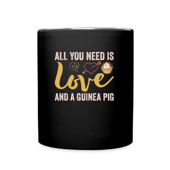 Guinea pig guinea pig saying - Full Colour Mug - black - Front