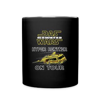 Das Wars Hyper Rentner on Tour - Tasse einfarbig - Schwarz - Vorne