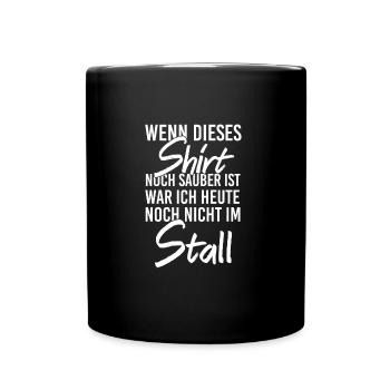 Pferd reiten Hannoveraner Horse Mädchen Reiter - Tasse einfarbig - Schwarz - Vorne