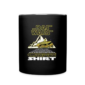 Das wars. Letztes sauberes Camping Shirt - Tasse einfarbig - Schwarz - Vorne