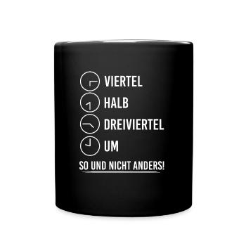 DDR Sachsen Erfurt Ossi Ostberlin Geschenk Spruch - Tasse einfarbig - Schwarz - Vorne