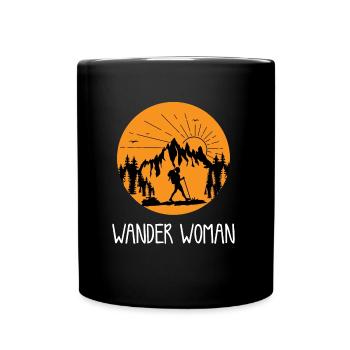 Randonnée femme montagnes drôle randonneur disant femmes - Mug uni - noir - Devant