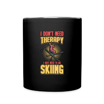 Ski Sports d'hiver vacances hiver après ski cadeau - Mug uni - noir - Devant