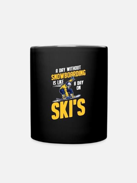 Snowboard snowboard snowboarder vacances de snowboard - Mug uni - noir
