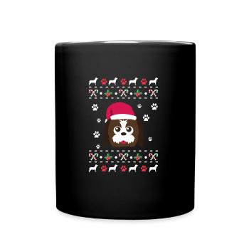 Noël Santa Shih tzu - Mug uni - noir - Devant