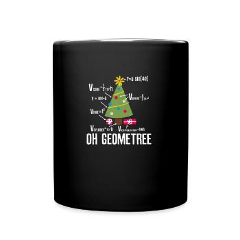 Noël Math GeomeTree - Mug uni - noir - Devant