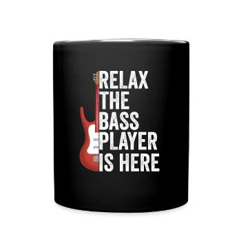 Bass Bassist Bass-Gitarrist Geschenkidee Lustig - Tasse einfarbig - Schwarz - Vorne