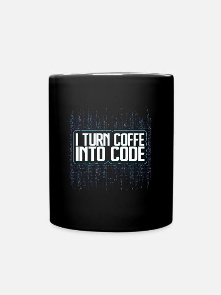 Funny Programmers Coding Coffee Gift - Tasse einfarbig - Schwarz
